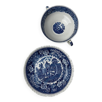 Adams English Scenic dish and bowl with handles
