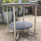 Bauhaus round table with double gray tops