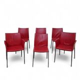 Roberto barbieri for zanotta, 2 armchairs and 4 “lia” chairs