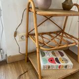 Vintage rattan side table