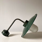Outdoor enamelled tole wall lamp