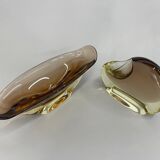 Set of Art Glass Bowl and Ashtray by designer Josef Cvrček, 1960's