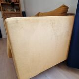 Velvet mustard sofa 3 places
