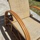 Vintage rattan and bamboo chaise longue, circa 1960s Italy.
