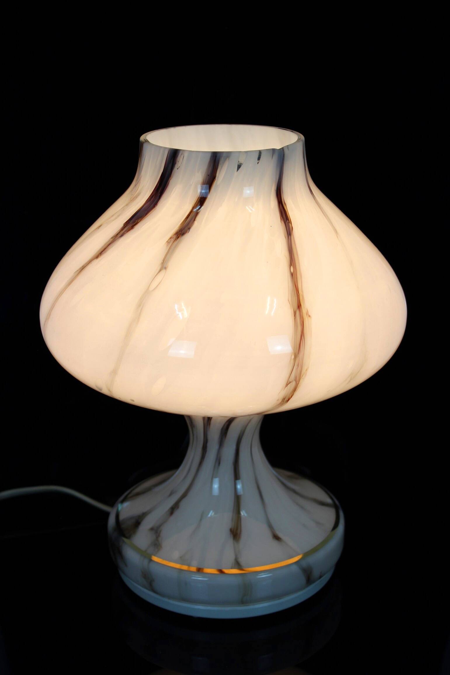 Mid-Century Glass Table Lamp by Stepan Tabery for Opp Jihlava, 1970s
