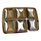 Italy brushed metal compartment dish