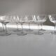 Set of 8 chiseled crystal champagne glasses
