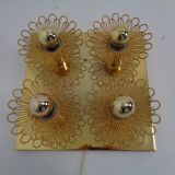 Space Age JBS Brass Sconce by Joseph Brumberg, 1960s