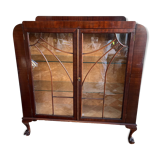 Varnished wooden display case
