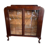 Varnished wooden display case