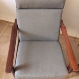Pair of Scandinavian armchairs in teak 60s