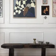 Wooden wabi-sabi bench