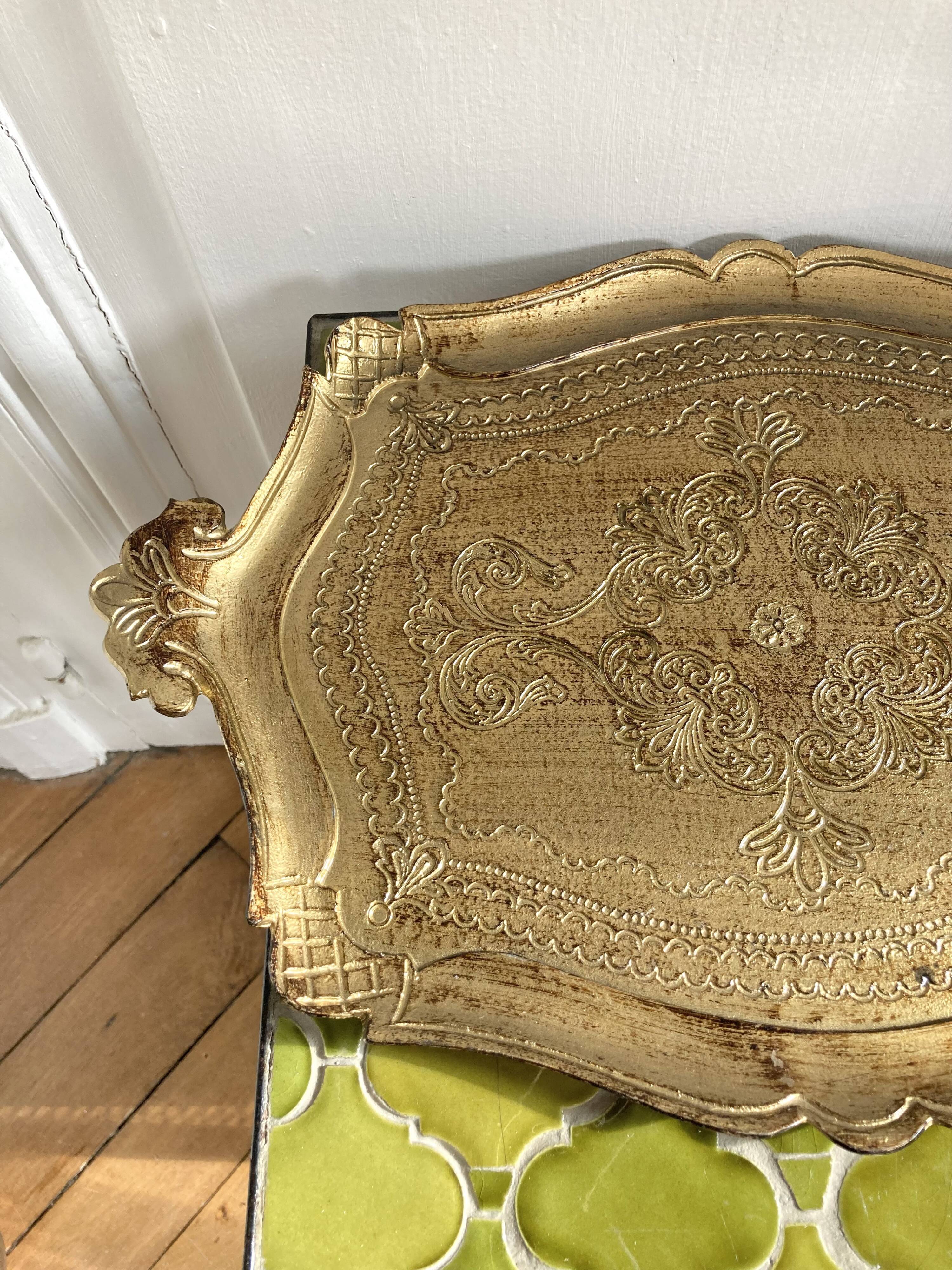 Golden Venetian tray