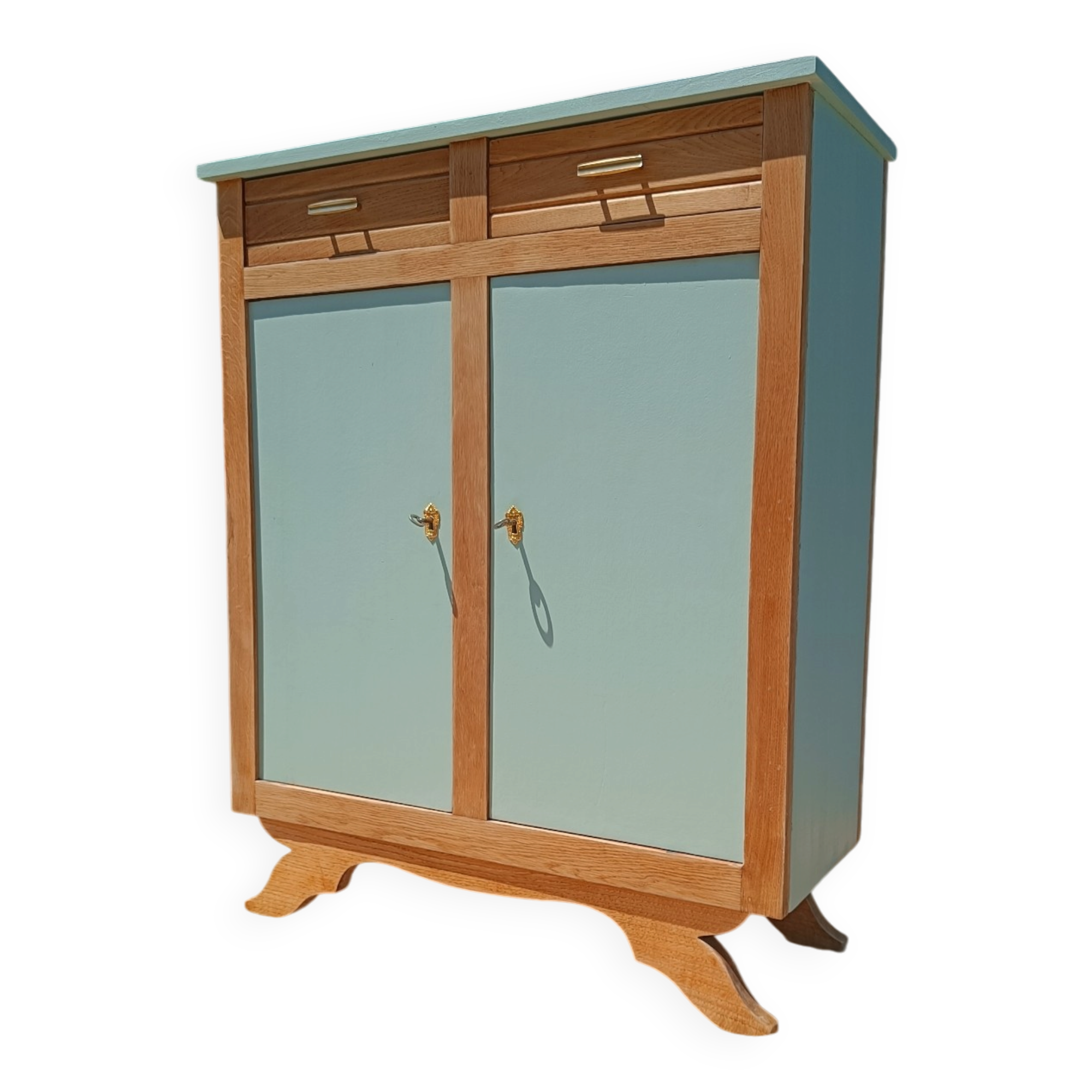 Revalued wood and green buffet