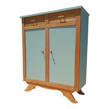 Buffet revalorisé bois et vert