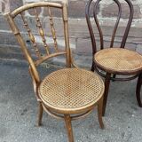 Set of 4 Mismatched wooden bistro chairs