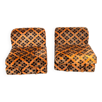 Vintage 70s modular sofa chairs