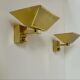 Pair of vintage wall lights, brass, Italy 1970