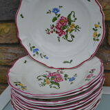 12 assiettes creuses Vieux Saint Amand 1713