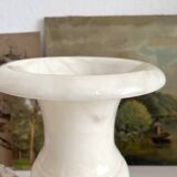 Lampe à poser vase Médicis en résine façon albatre vintage