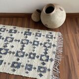 2.5x4ft-hemp\cotton handmade kilim rug,area, floor,dinning area,custom rugs\carpet