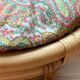 Vintage rattan pouf