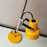 Vintage yellow metal desk lamp 70s