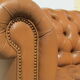 Sofa Chesterfield 3 seats patinated fawn leather