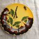 Cheese platter vallauris a. ferlay 28cm - yellow cicada - 1960 - gra