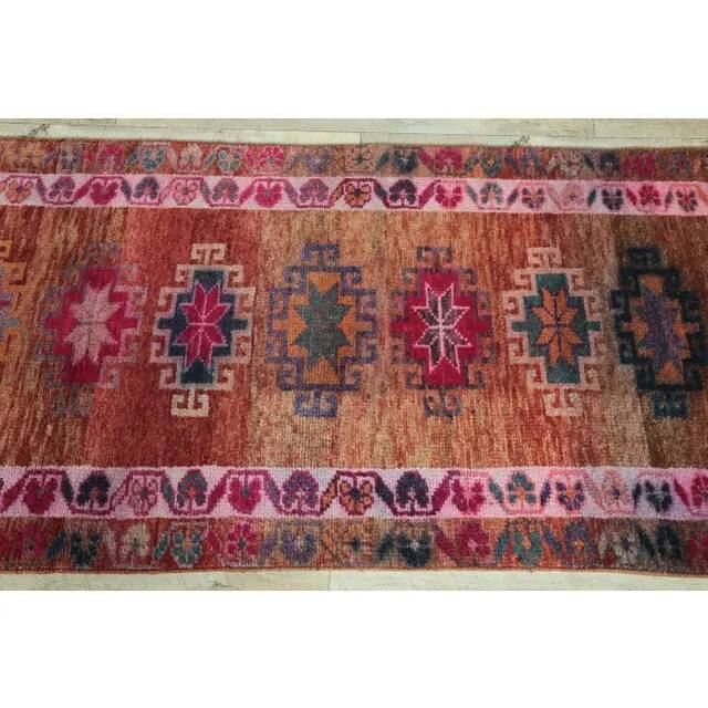 Turkish Hand-Knotted Runner 86x388