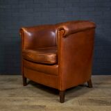 Sheep leather club chair
