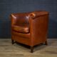Chaise club en cuir de mouton