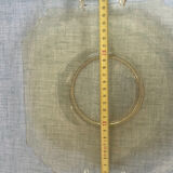 Plat de service carré jaune transparent vintage