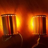 2 vintage 80'S Ikea wooden wall lights