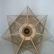 Hanging lamp of wood and thread Scandinavian style