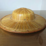 Hat, colonial helmet in bamboo 60s 70s