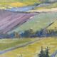 Peinture à l'huile vintage originale de paysage, art de la campagne