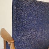 Vintage Royal Blue Armchair: Mid-Century Modern Lounge Chair