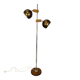 Eyeball floor lamp by Temde Leuchten, copper metal, teak and chrome, 70s.