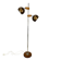 Eyeball floor lamp by Temde Leuchten, copper metal, teak and chrome, 70s.