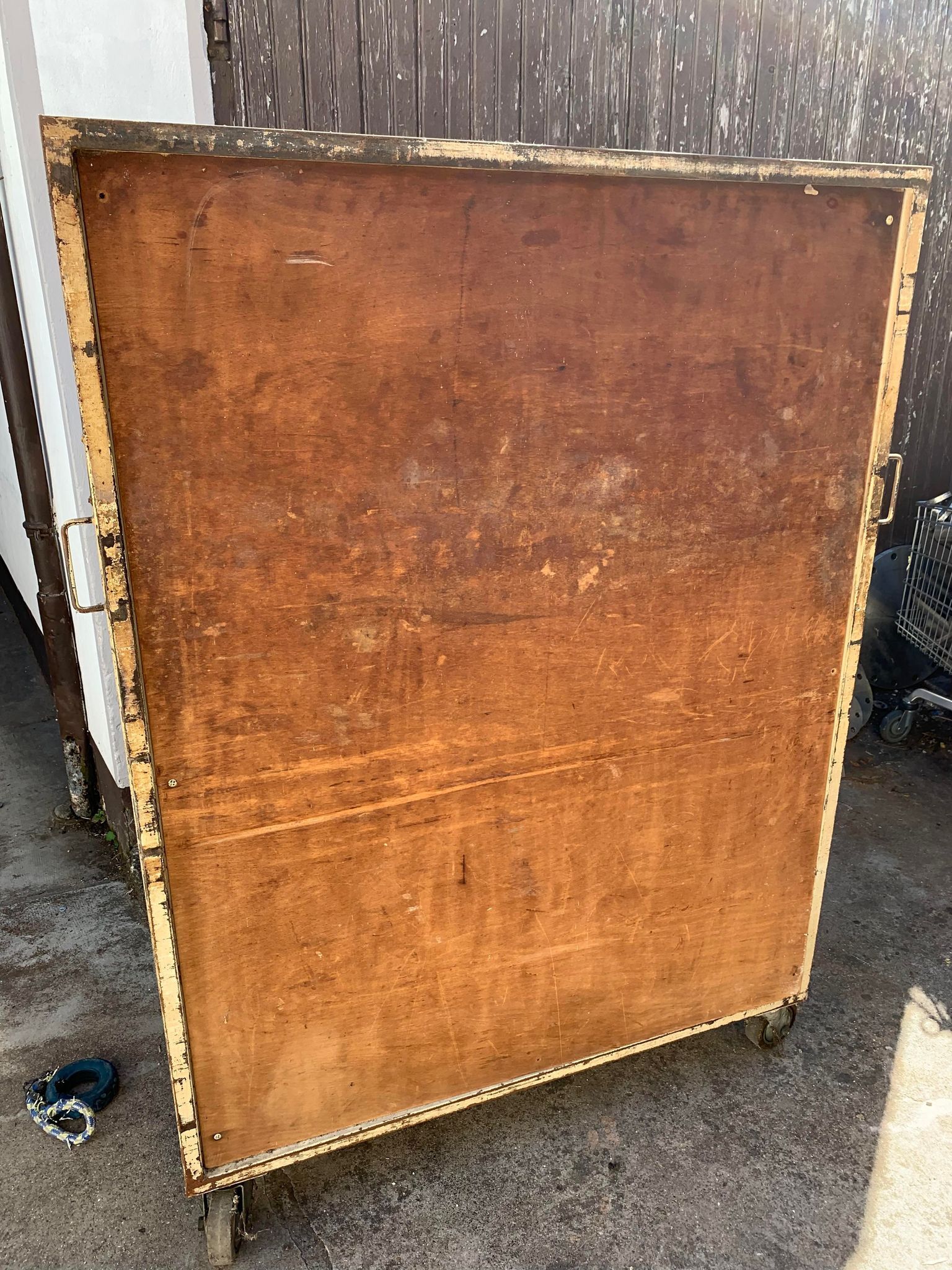 Old furniture by trade bakery bread trolley cabinet iron and wood