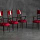 High-back dining chairs by Aldo Tura, Italy, 1962