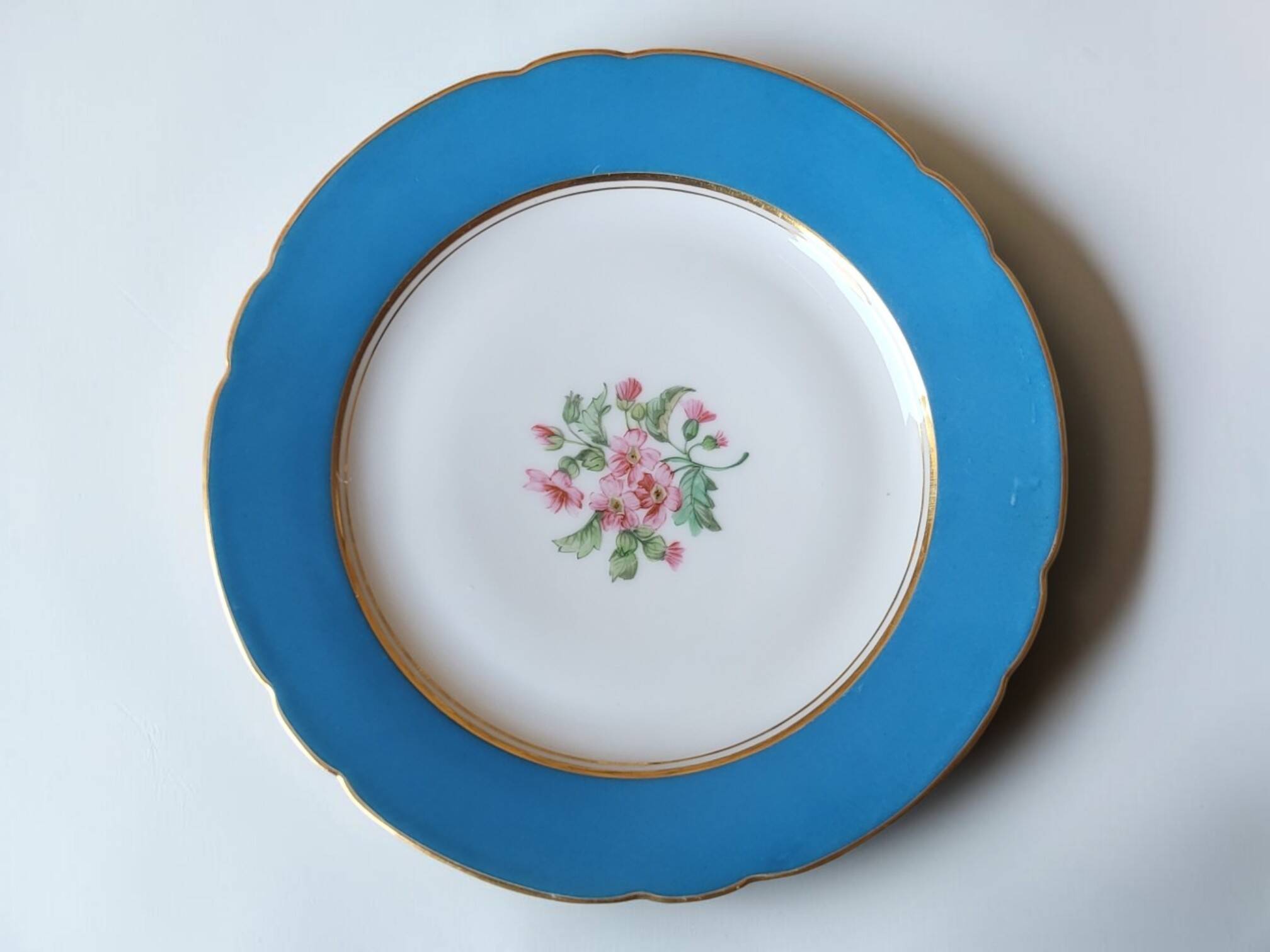 6 dessert plates in porcelain Old Paris 19th century