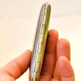 Art Deco cigarette case, alpaca cigarette holder with WS monogram.