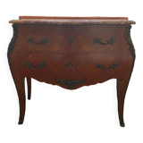 Louis XV chest of drawers with pink marble