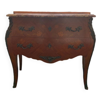 Commode Louis XV avec marbre rose