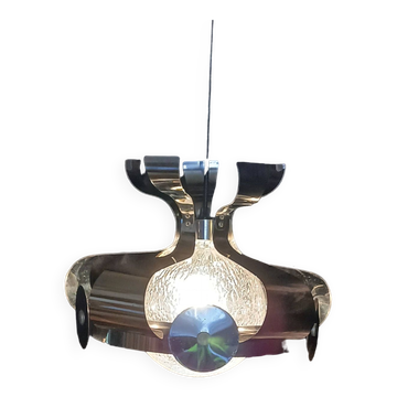 Lustre chrome  italien Space Art 70