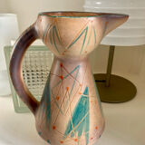 Vase or ceramic pitcher signed François Ré Vallauris 50s