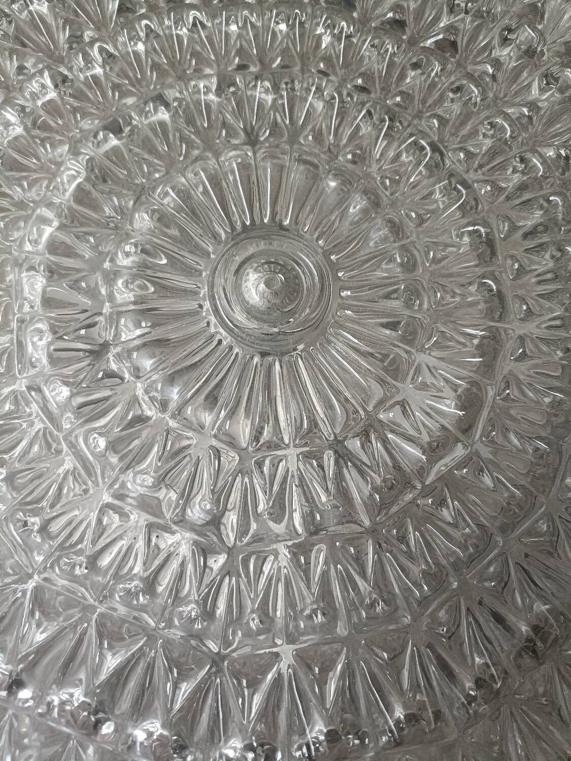 70s molded glass ceiling light