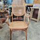 Bentwood and cane armchair attributed to Thonet.